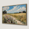 Rustic Country Landscape Framed Canvas Print for Cozy Decor