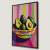 Vibrant Avocado Art Framed Canvas Print for Kitchen Decor