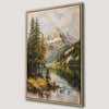 Scenic Forest & Mountain View Canvas Print Rustic Wall Art