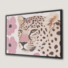 Leopard with Pink Blossoms Canvas Print for Stylish Decor