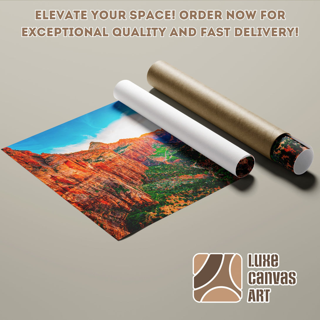 Scenic landscape Poster Roll, vibrant colors, nature art. Order now!
