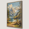 Rustic Mountain Lake Scenic Canvas Print Wall Art