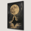Celestial Glowing Moon Meditation Canvas Print