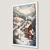 Winter Village Art Poster for Holiday Cheer