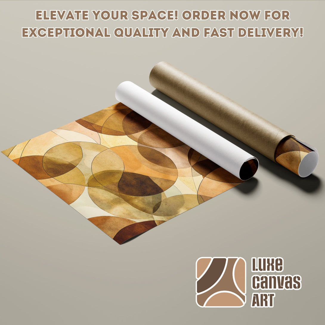 Abstract Poster Roll in warm earth tones. Modern art print for your space. Order now!