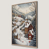 Charming Winter Village Canvas Print for Holiday Decor