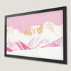 Serene Snowy Mountain Art Poster for Bedroom Decor
