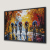 Autumn Cyclists Vibrant Canvas Print Bicycle Theme