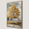 Autumn Serenity Misty Forest Framed Canvas Print