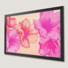 Pink Floral Art Poster for Modern Bedroom Decor