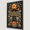 Dragonfly and Floral Art Poster for Nature Enthusiasts