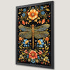 Dragonfly and Floral Art Poster - Vibrant Wall Decor
