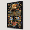 Dragonfly and Floral Canvas Print for Nature Lovers