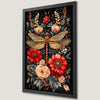 Dragonfly Botanical Art Poster - Vibrant Floral Wall Decor