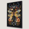 Dragonfly with Flowers Canvas Print for Bedroom Decor