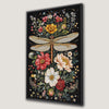 Dragonfly with Vibrant Wildflowers Canvas Print