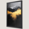 Dramatic Black and Gold Abstract Art Poster for Modern Decor