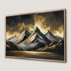 Dramatic Gold and Black Mountain Canvas Print Art