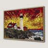 Dramatic Lighthouse Seascape Canvas Print Nautical Art
