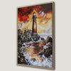 Dramatic Seascape with Scenic Lighthouse Canvas Print