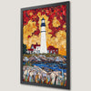 Dramatic Sky Lighthouse Art Poster - Coastal Wall Decor