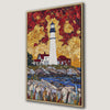 Dramatic Sky Lighthouse Framed Canvas Print Coastal Art