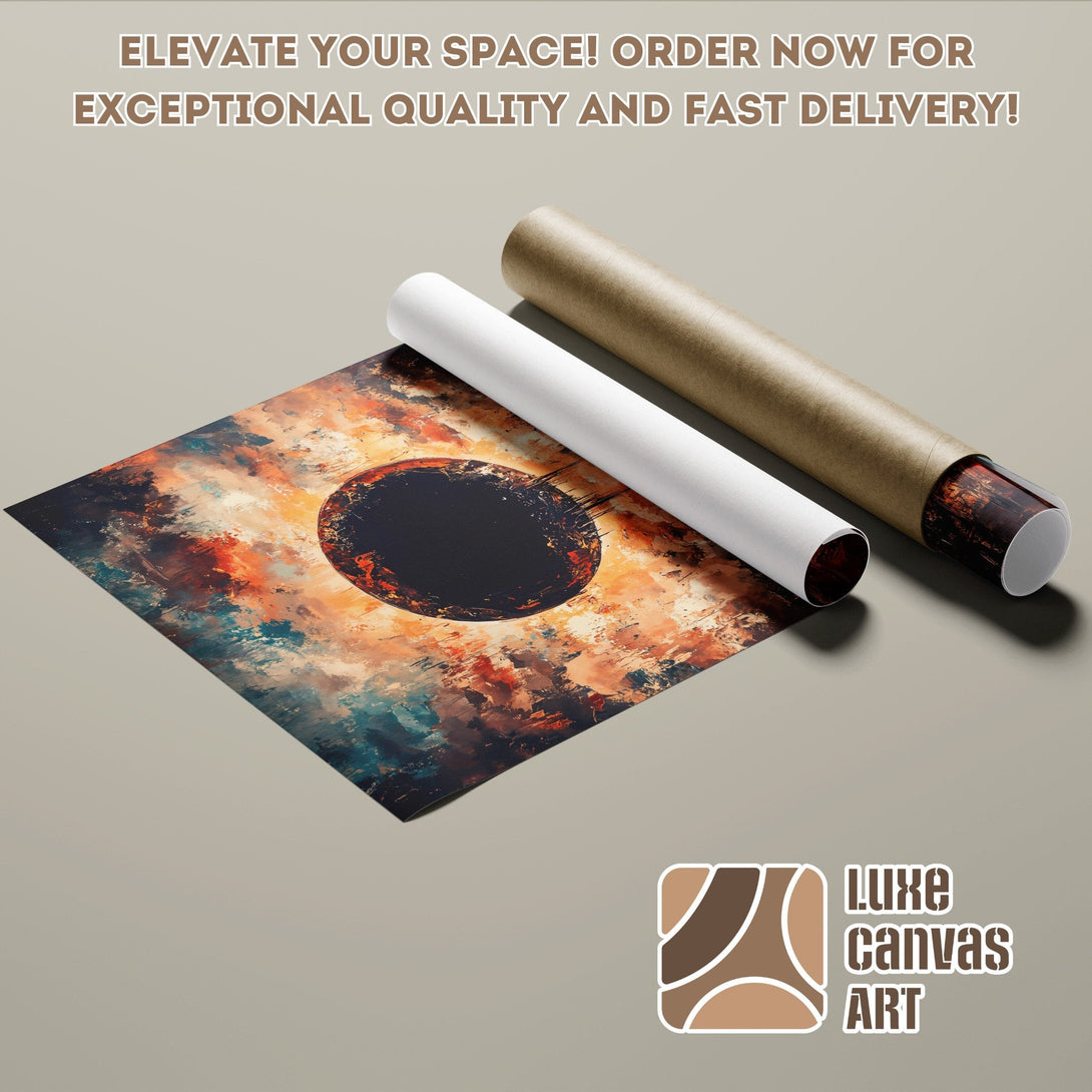 Abstract art Poster Roll with warm color palette, ready to elevate your space!