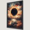 Dramatic Solar Eclipse Art Poster for Gothic Home Decor