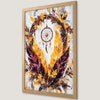 Dreamcatcher Art Poster with Yellow and Red Feathers