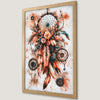 Dreamcatcher with Roses Art Poster - Bohemian Floral Wall Decor