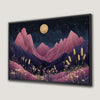 Dreamy Mountains Night Scenery Moonlight Canvas Print