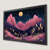 Dreamy Mountains Night Sky Art Poster - Serene Wall Decor