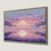 Dreamy Seascape Sunset Canvas Print with Pastel Sky