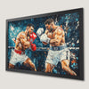 Dynamic Boxing Scene Art Poster for Gym and Man Cave Decor