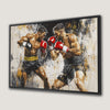 Dynamic Boxing Themed Sports Painting Canvas Print