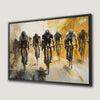 Dynamic Cyclists Racing Canvas Print Wall Art Decor