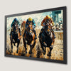 Dynamic Horse Racing Art Poster - Equestrian Wall Decor