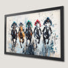 Dynamic Horse Racing Art Poster - Equestrian Wall Decor
