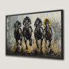 Dynamic Horse Racing Jockeys Canvas Print Sports Art