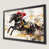 Dynamic Jockey Racing Horse Art Poster - Equestrian Wall Decor