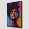 Dynamic Portrait Woman Canvas Print Vibrant Wall Art
