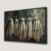 Eerie Faces Haunted Ghosts Canvas Print For Halloween