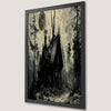Eerie Forest Cottage Art Poster - Gothic Halloween Decor