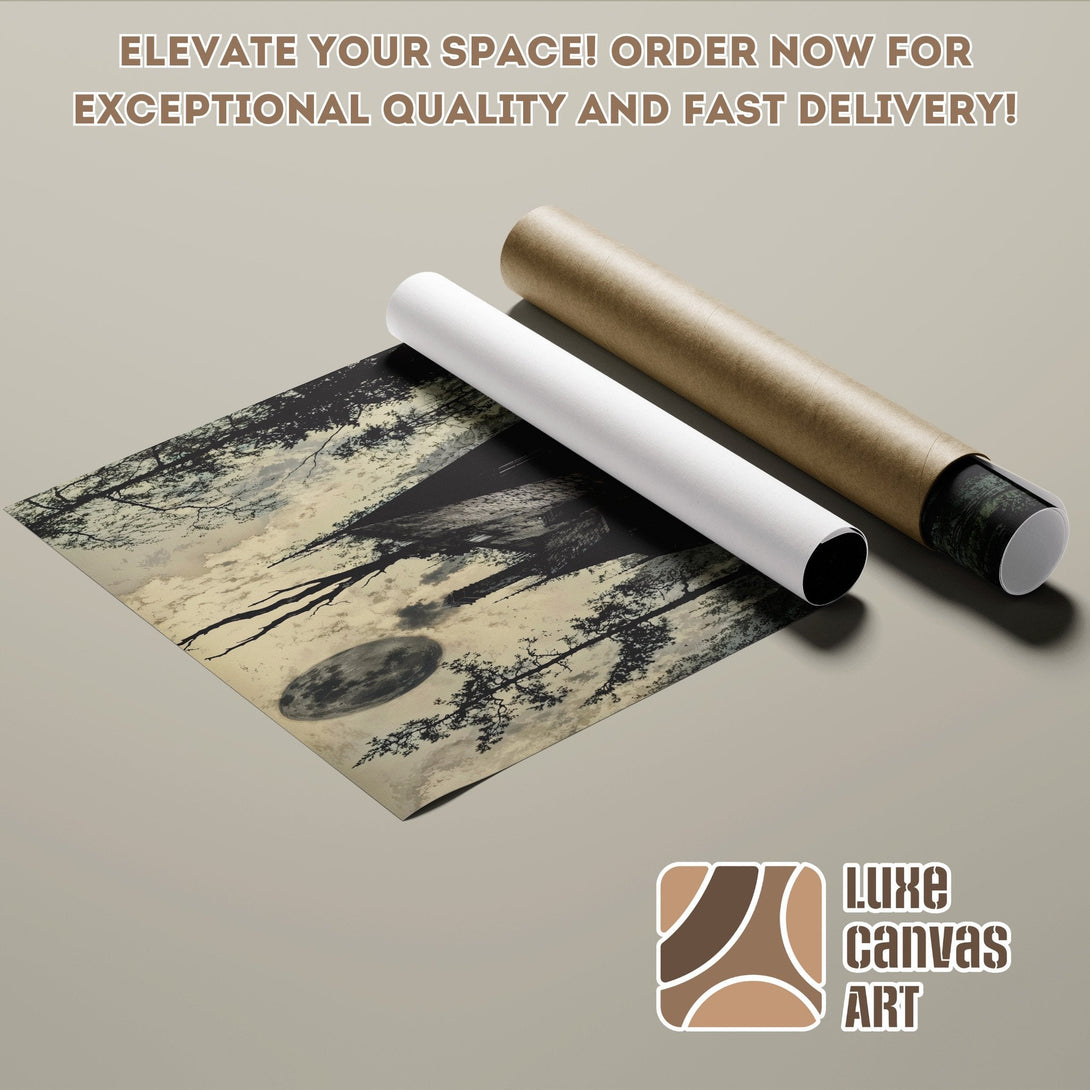 Poster Roll featuring a moody landscape with a black and white color palette. Order now!