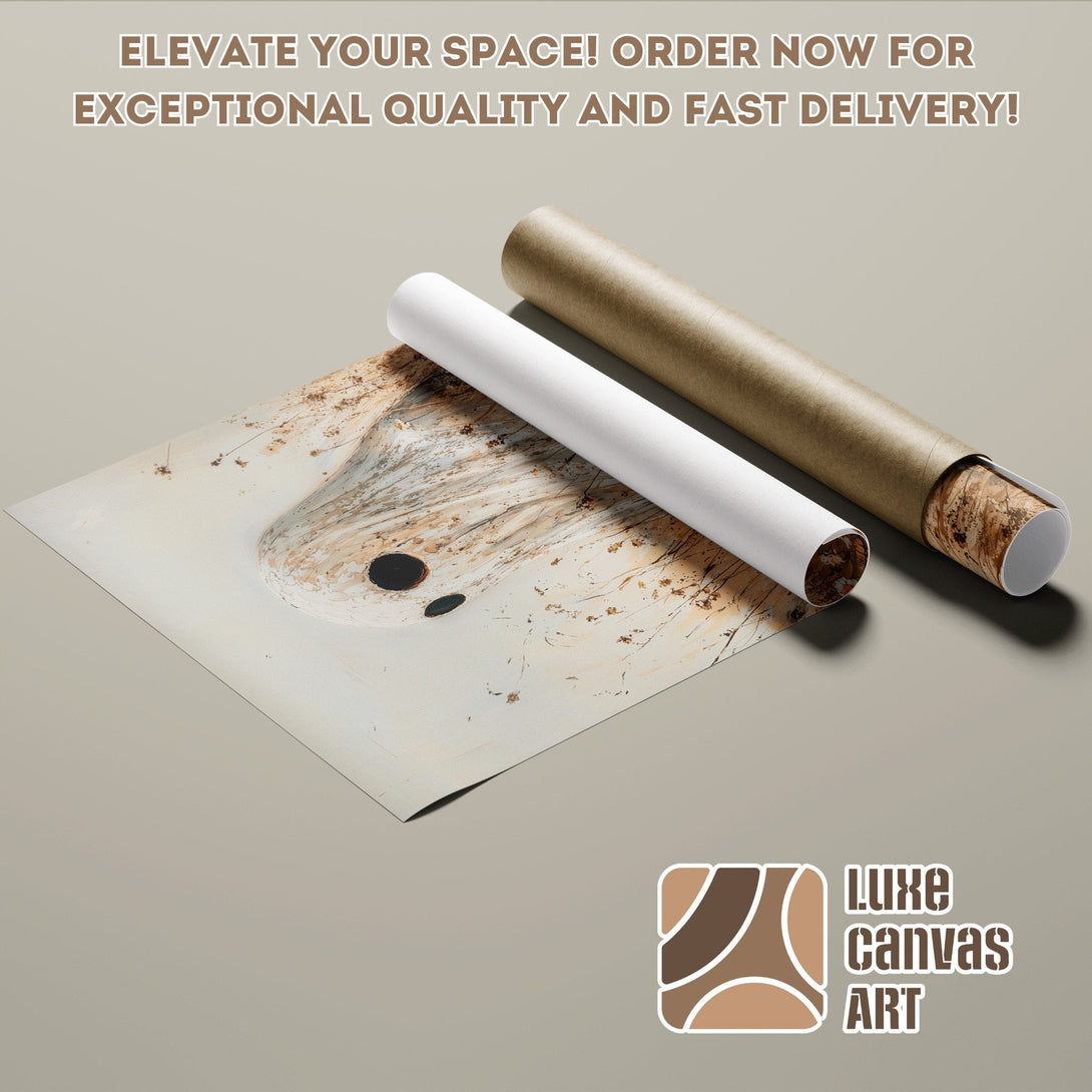 Abstract art poster roll, neutral tones, perfect for home decor. Order your poster today!