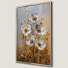 Elegant Abstract White Flowers Canvas Print Decor