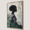 Elegant African American Girl Canvas Print Home Art