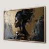Elegant African American Woman Portrait Canvas Print