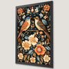 Elegant Bird and Botanical Art Poster Inspired by Vintage Design