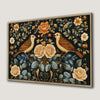 Elegant Birds and Flowers Botanical Canvas Print Art